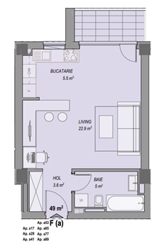 Apartament tip F_Residence5 Pipera Apartments_exclusiv Click4home_studio