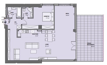 Apartament tip O_Residence5 Pipera Apartments_exclusiv Click4home_3 camere