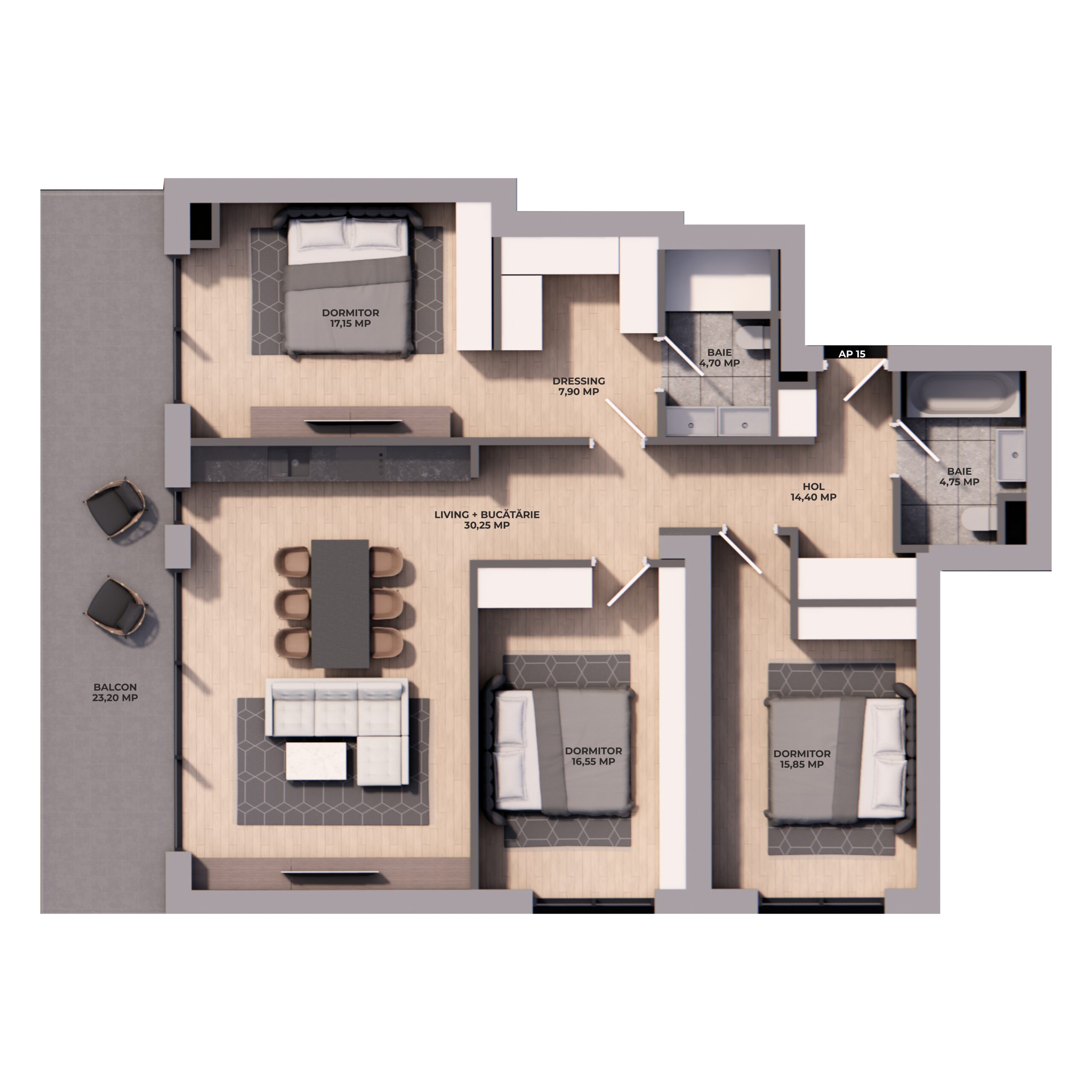 Residence5 Iancu Nicolae 104_4 camere_Pipera_Tip C